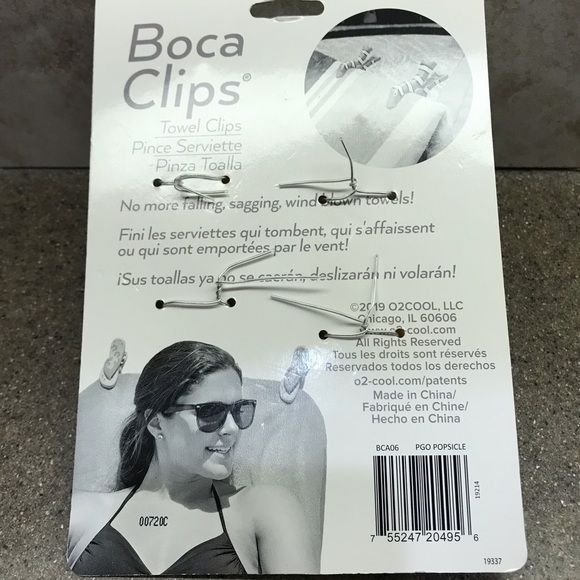 🆕 O2COOL Bocaclips - Beach Towel Clips For Beach Chairs, Patio & Pool - Picture 2 of 3